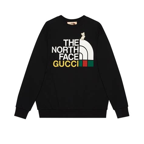 north face gucci sweater black